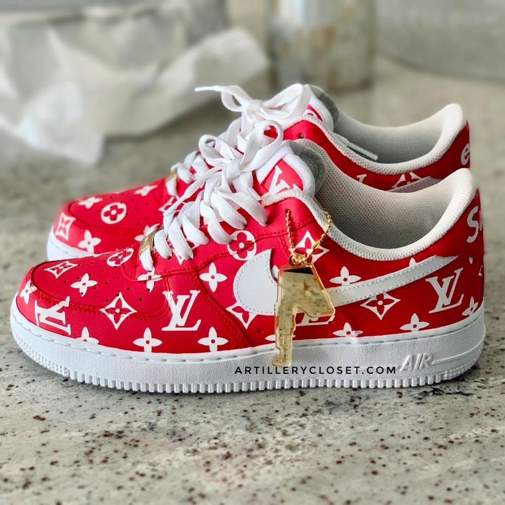 Nike Air Force 1 One Supreme X LV custom sneaker by Artillery Closet - Picture 4 of 7